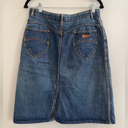 Vintage 80s 90s Gitano Denim Skirt 15W x 24L Medium Wash Size Medium Wash Jean