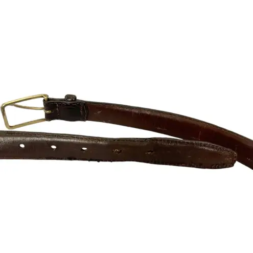 I. Magnin Vintage Genuine Alligator  Brown Leather Men's Belt Size 36