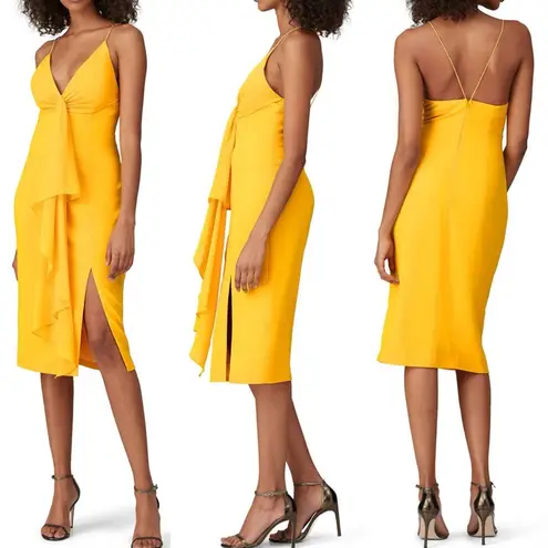 Jay Godfrey Carlo Sheath Dress in Yellow Gold