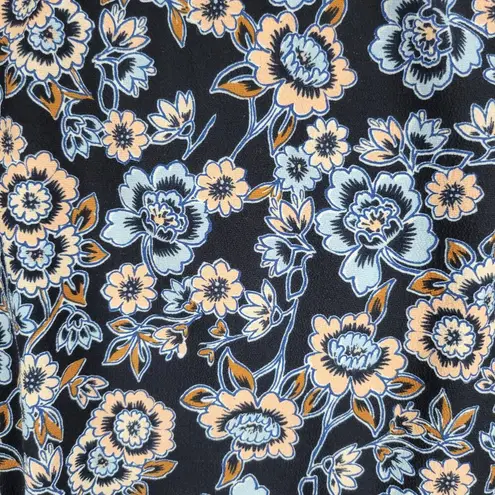 MSK Womens Dress Medium Blue Floral V