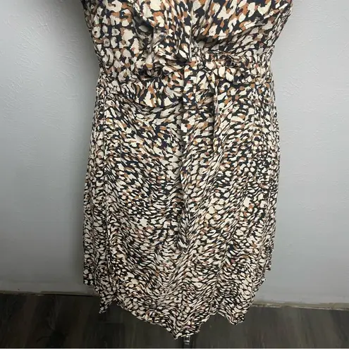 Free People Free‎ People Ruffle V-Neck Flutter Sleeve Tie Waist Dress L | Boho Feminine