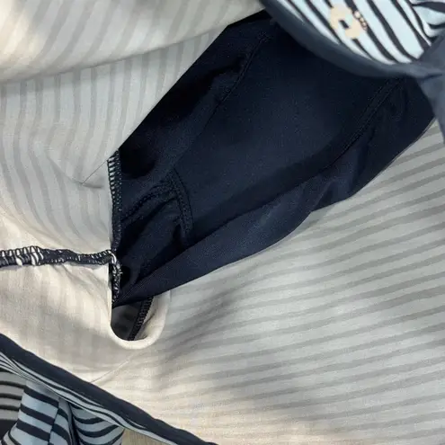 Hang Ten Large Swim Shorts Striped Lined UPF 50+ Stretch Zip Pocket Quick-Dry