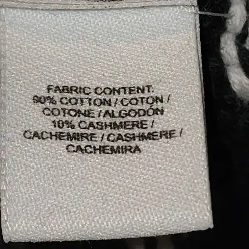 Derek Lam  10 Crosby Womens Black White Cashmere Blend Pullover Sweater‎ Medium