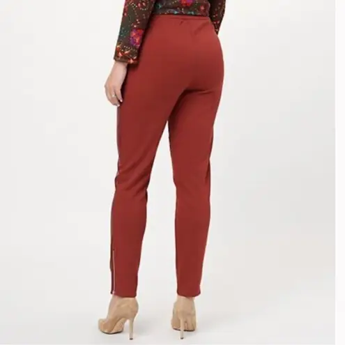 Jason Wu J Petite Stretch Faux Leather Pull On Pant With Side Zippers Size XSP