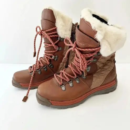 Merrell Womens 5 Astoria Apres Brown Ski Winter Boots Polartec