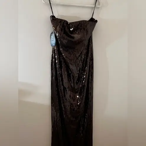 NWT Retrofete EMBER SEQUIN DRESS, size M Brown Size M