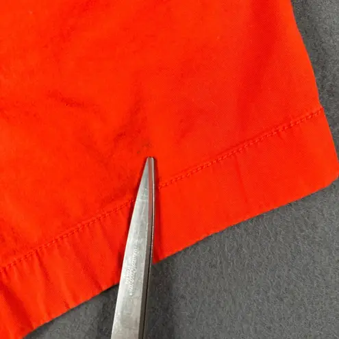 J Crew Womens 2 Bright Orange Flat Front Chino Cotton Shorts Pockets