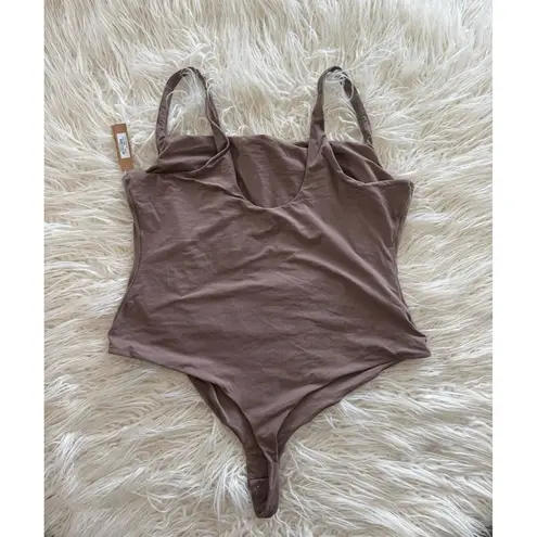 SKIMS Fits Everybody Square Neck Bodysuit Umber Size 4X
