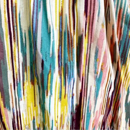 MISA Los Angeles MISA Myka Ikat Strapless Cutout Smocked Cotton Blend Dress Size S NWT