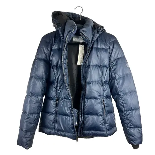 NWT Crystal by SKEA 90% Down Navy Blue Puffer Jacket Coat Winter Warm Size L Size L