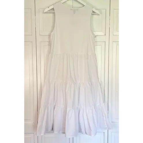 Ellen Tracy NWOT white tiered midi dress size small