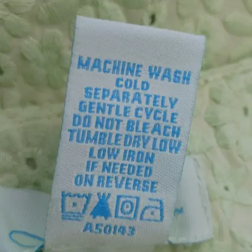 Denim & Co Larkspur Lime Floral Textured Skirt