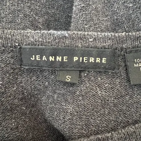 Jeanne pierre Sweater Womens Small Gray Tunic Casual Preppy Neutral Minimalist