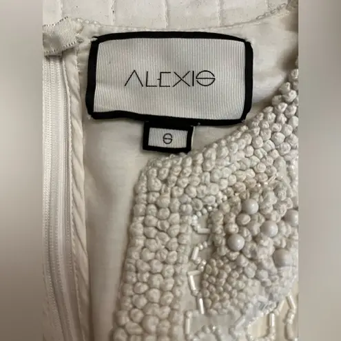 Alexis White Norwa V-Neck Tiered Eyelet Lace Mini Dress