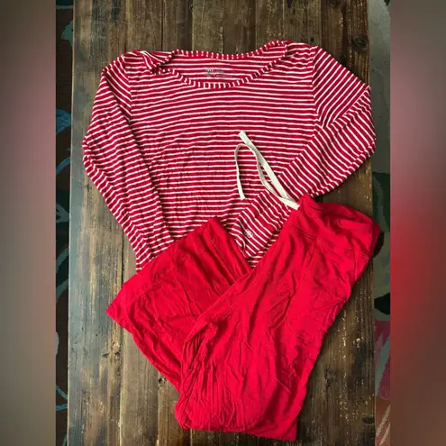 ALBION FIT Merry🎄Loungers and Go long crew in Cranberry