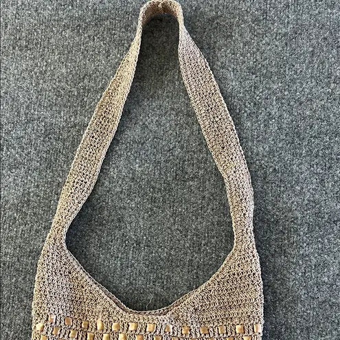 Handwoven Straw Shoulder Bag | Neutral Boho Summer Tote | Beach Bag Tan