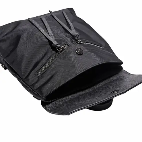 Botkier New York Black Nylon/Faux Leather Backpack