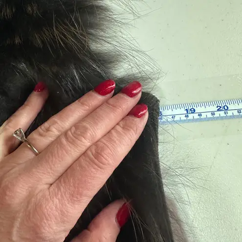 Viktoria Stass New York Women Faux Fur Trim Vest Dark Brown Cable Knit Size M Size M