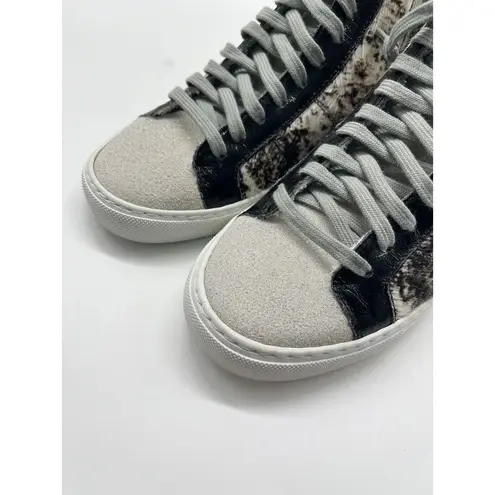 P448 NWOT Cow Softy Calf Hair Star Metallic High Top Sneakers Sz 36 / 5.5