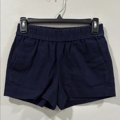 J. Crew Factory Elastic Waist Blue Shorts Size 00 EUC