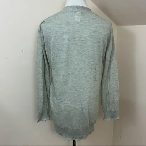 Jigsaw Cotton/Linen/ Silk Lightweight Cardigan Blouse Neutral Tan/ Greige L Tan Size L