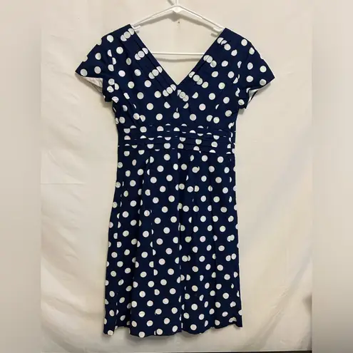 Boden USA Boden Regatta Navy White Polka Dots Dress Size 2P