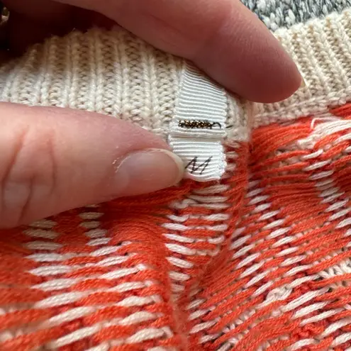 Willow & Clay Orange & Ivory Knit Sweater - Medium