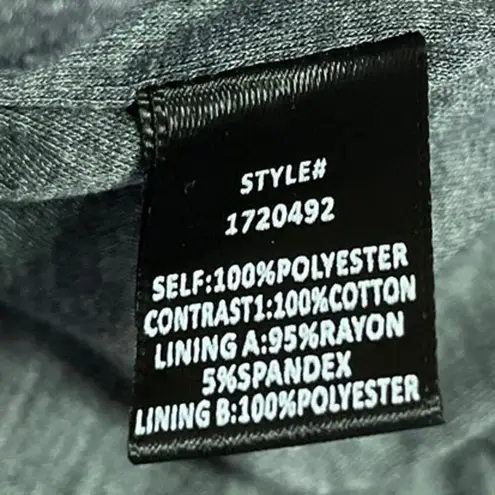 Brooklyn Karma Green Blue Denim Sherpa Fleece Collar Button Down Coat Jacket M