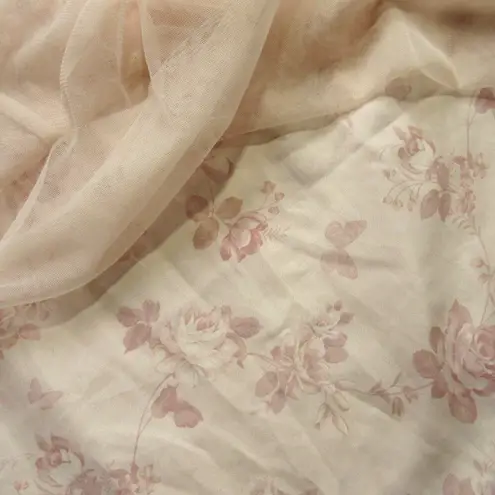 NWT Ivy City Co Last Songbird in Pink Floral Tulle Maxi Dress XS