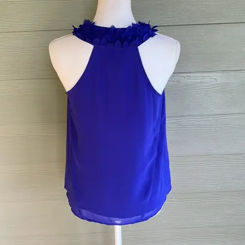 Aryn K Halter Ruffled Blouse