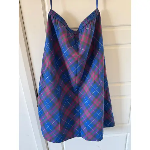 Y2K Vintage Serengeti Womens Plaid High Waist ALine Maxi Skirt sz M 90s Academia Purple Size M