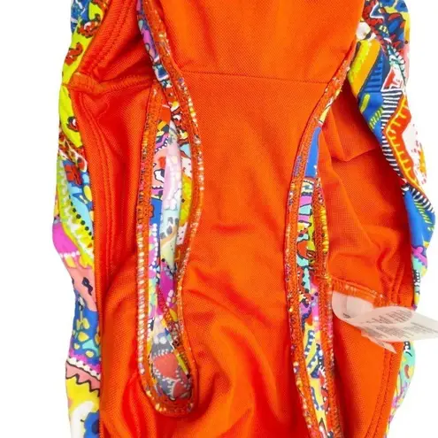 Bleu Rod Beattie Groovy Baby Twist Bandana Print Tankini Two Piece Size Medium