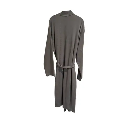 L.L.Bean Waffle Knit Robe Belted Lounge Bathrobe Sage Green Size XL