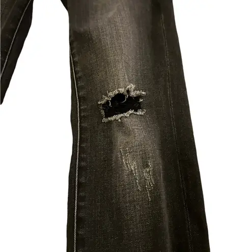Habitual Black Marina Distressed Ankle Jeans size 26