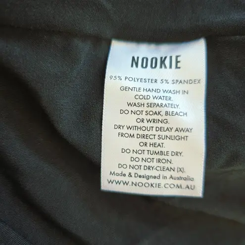 Nookie Estella Gown Maxi Dress Gold Chain Strap Formal Gala Party Prom Black XL