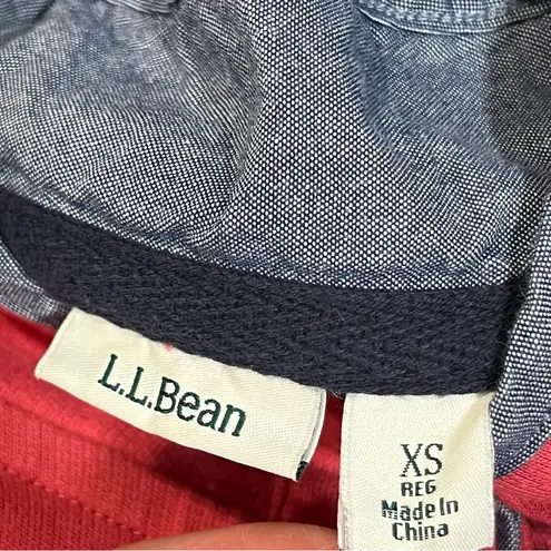 L.L. Bean Coral Red Pullover Rugby Sweater Women’s size XS