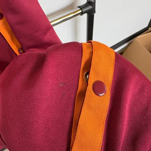 Missguided Streetwear Basketball Burgundy Red Athleisure Snap Front Pants Sz 4