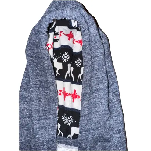 On the Byas On The Byas Pullover Hoodie Blue Red White Deer 100% Cotton Womens Size S