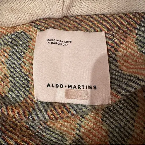 RTR Aldo Martins Naeba Geometric Multicolor Patchwork Long Sleeve Cardigan Sz 2 Orange