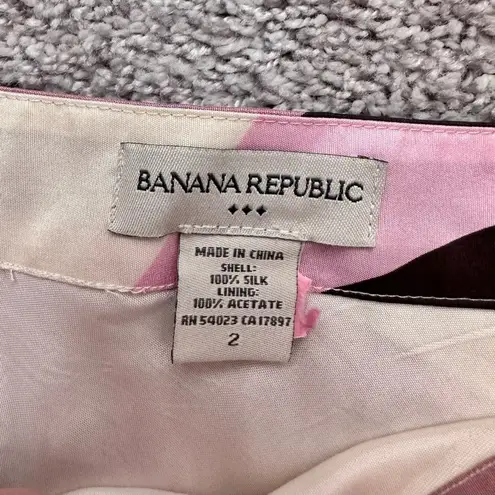 Banana Republic Silk pink balletcore midi skirt