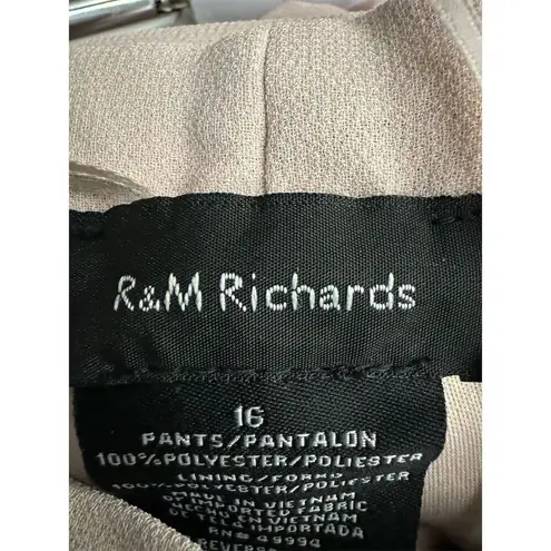 R & M Richards Vintage Women's Wide-Leg Side Slit Formal Dress Pants Size 16