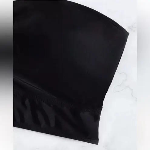 SheIn Black Strapless Bandeau Bikini Top