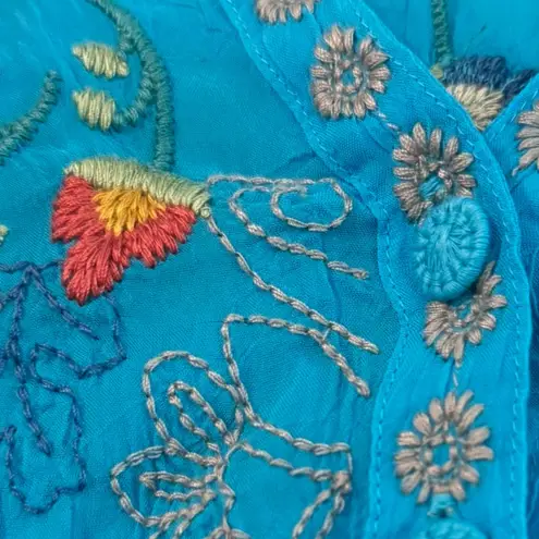 Johnny Was extremely heavily embroidered bell sleeved Maverick blouse NWT RARE