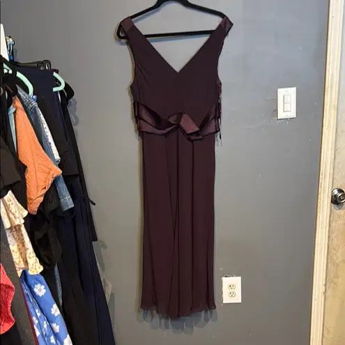 Jones Studio Purple V-Neck Sheath Dress Midi