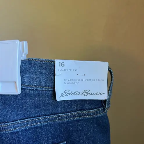 Eddie Bauer boyfriend flannel lined jeans