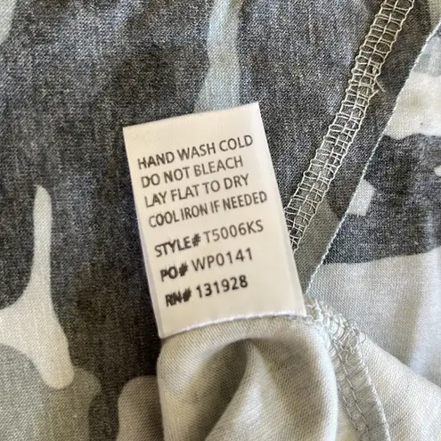 Oversized CAMO polyester rayon spandex blend short sleeve T