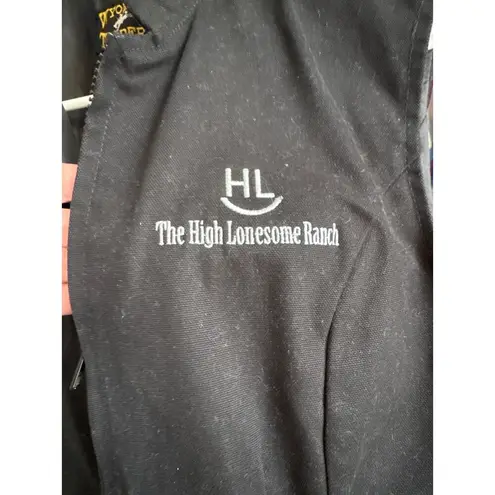 Wyoming traders The Lonesome Ranch black cotton zip pocket vest small