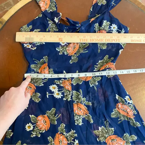 Reformation  Miri Jumpsuit Floral Ruffle Wide Leg Crop Cut Out size‎ 4 viscose