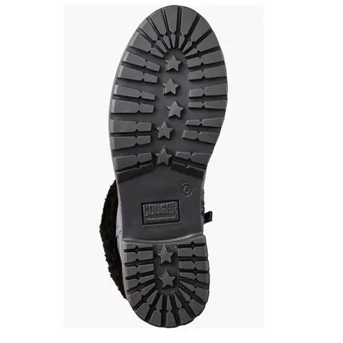 Cougar Kendal Faux Fur Waterproof Leather Snow Bootie Grey Black Size 8 NWT Gray