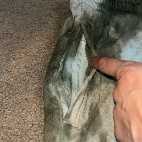 Talentless Tie Dye Collection Jogger Sweatpants 100% Cotton Green Camo Large